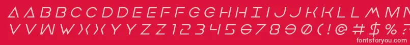 Earthorbitertitleital Font – Pink Fonts on Red Background