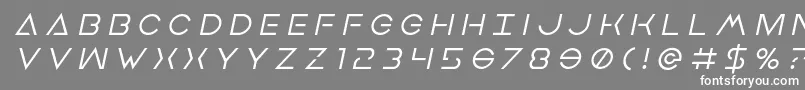 フォントEarthorbitertitleital – 灰色の背景に白い文字