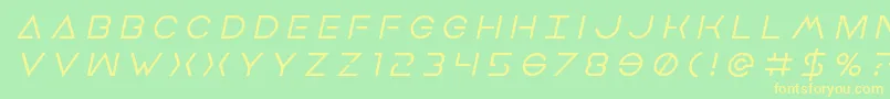 Earthorbitertitleital Font – Yellow Fonts on Green Background