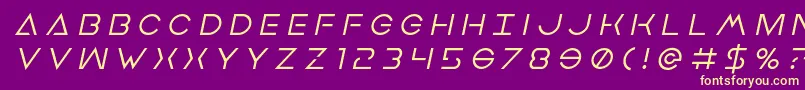 Earthorbitertitleital Font – Yellow Fonts on Purple Background