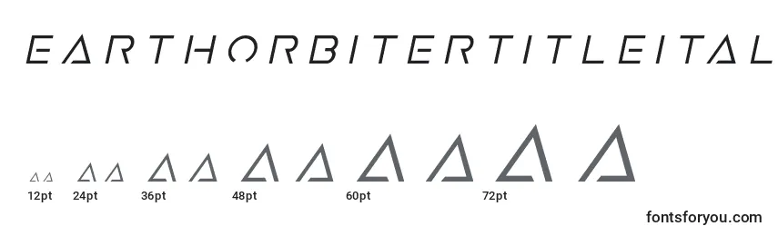 Earthorbitertitleital Font Sizes