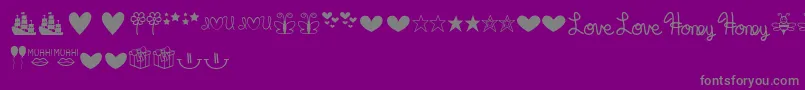 MfDings Font – Gray Fonts on Purple Background