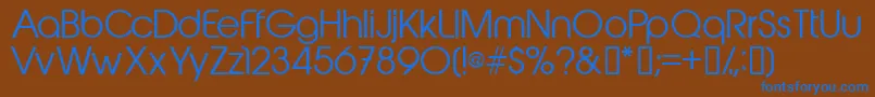 Abeatbykai Font – Blue Fonts on Brown Background