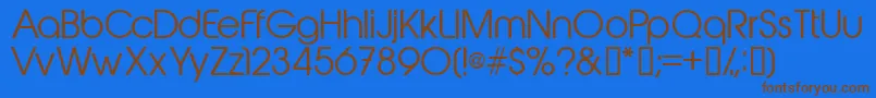 Abeatbykai Font – Brown Fonts on Blue Background