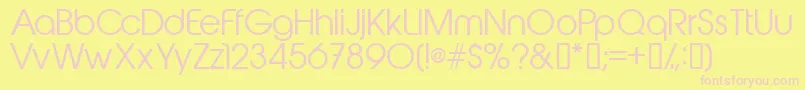 Abeatbykai-fontti – vaaleanpunaiset fontit keltaisella taustalla