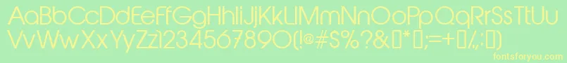 Abeatbykai Font – Yellow Fonts on Green Background