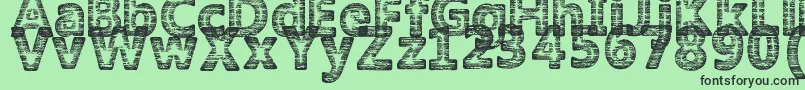 AmokyHalftone2Typeface Font – Black Fonts on Green Background