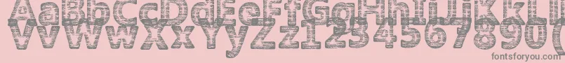 AmokyHalftone2Typeface Font – Gray Fonts on Pink Background