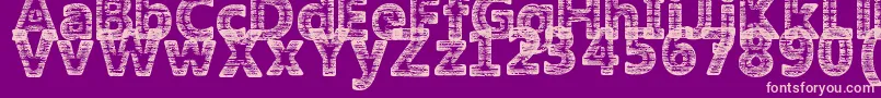 AmokyHalftone2Typeface Font – Pink Fonts on Purple Background