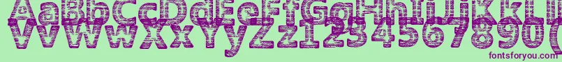 AmokyHalftone2Typeface-fontti – violetit fontit vihreällä taustalla