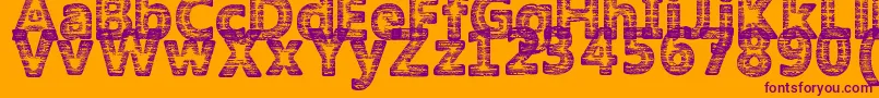 AmokyHalftone2Typeface Font – Purple Fonts on Orange Background