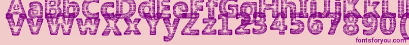 AmokyHalftone2Typeface-Schriftart – Violette Schriften auf rosa Hintergrund