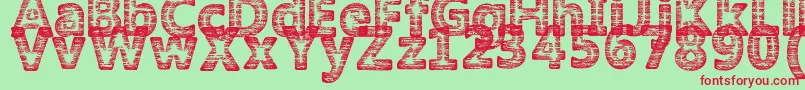 Police AmokyHalftone2Typeface – polices rouges sur fond vert