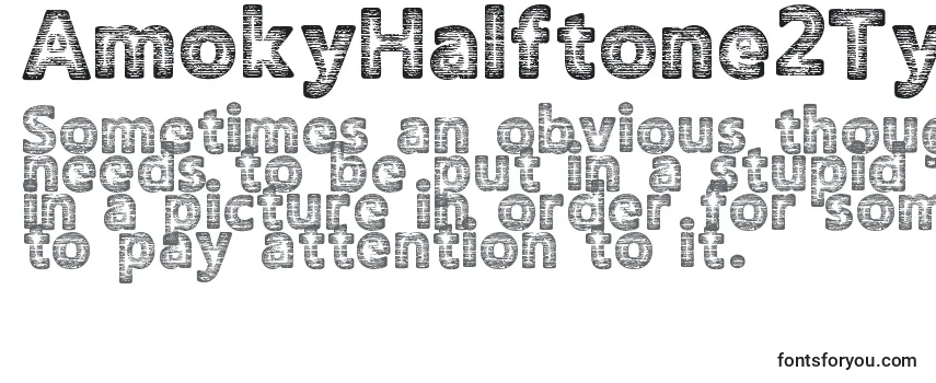 AmokyHalftone2Typeface -fontin tarkastelu