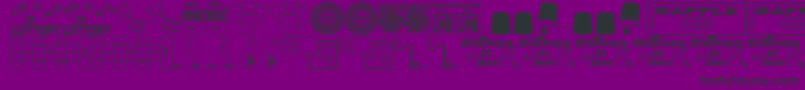 fuente Winner – Fuentes Negras Sobre Fondo Morado