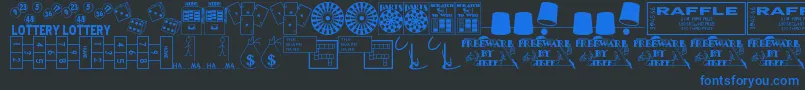 Winner Font – Blue Fonts on Black Background