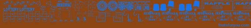 Winner Font – Blue Fonts on Brown Background