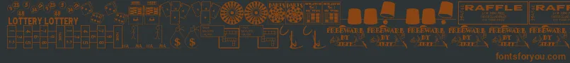 Winner Font – Brown Fonts on Black Background