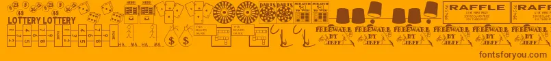 Winner Font – Brown Fonts on Orange Background