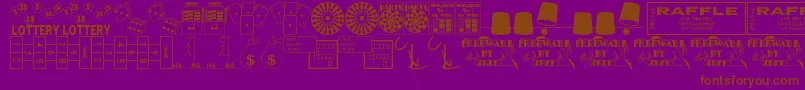 Winner Font – Brown Fonts on Purple Background