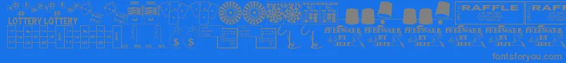 Winner Font – Gray Fonts on Blue Background
