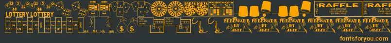 Winner Font – Orange Fonts on Black Background