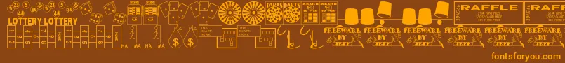Winner Font – Orange Fonts on Brown Background