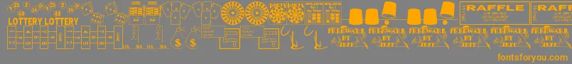 Winner Font – Orange Fonts on Gray Background