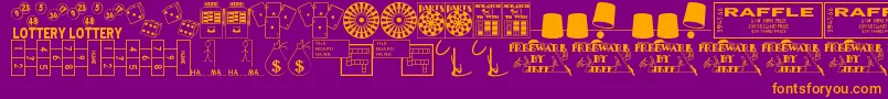 Winner Font – Orange Fonts on Purple Background
