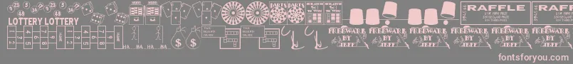 Winner Font – Pink Fonts on Gray Background