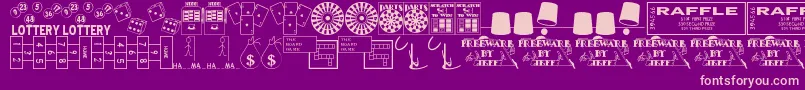 Winner Font – Pink Fonts on Purple Background
