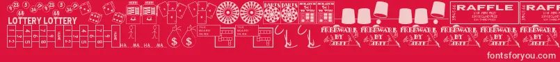 Winner Font – Pink Fonts on Red Background