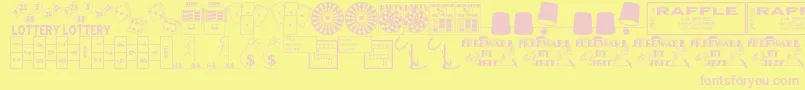 Winner Font – Pink Fonts on Yellow Background