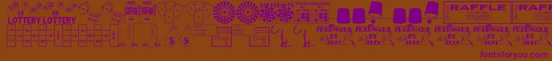 Winner Font – Purple Fonts on Brown Background