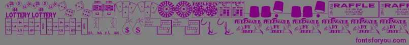 Winner Font – Purple Fonts on Gray Background