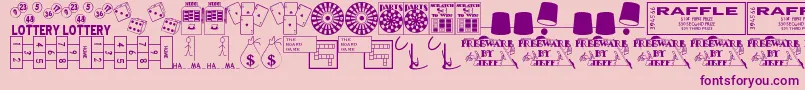 Winner Font – Purple Fonts on Pink Background