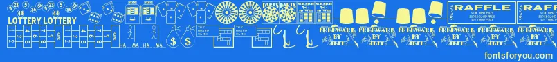 Winner Font – Yellow Fonts on Blue Background