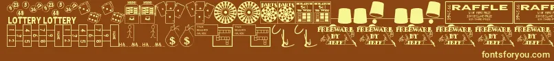 Winner Font – Yellow Fonts on Brown Background