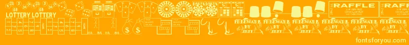 Winner Font – Yellow Fonts on Orange Background