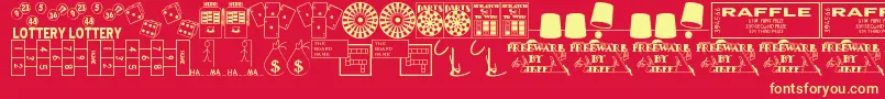 Winner Font – Yellow Fonts on Red Background