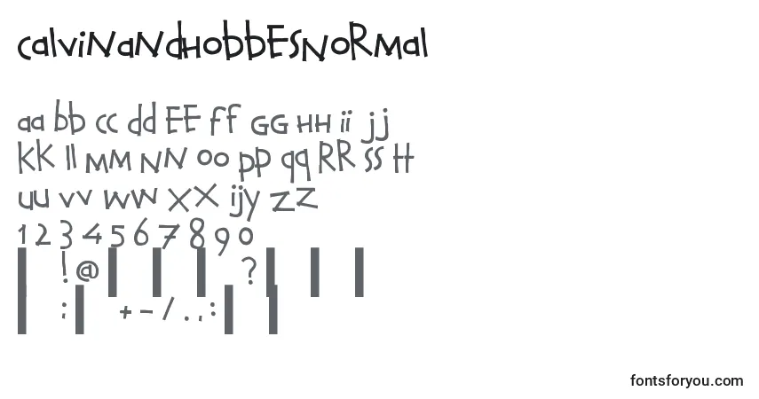 Czcionka CalvinAndHobbesNormal – alfabet, cyfry, specjalne znaki