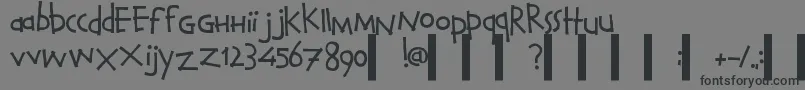 フォントCalvinAndHobbesNormal – 黒い文字の灰色の背景