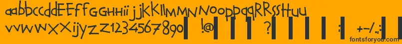 フォントCalvinAndHobbesNormal – 黒い文字のオレンジの背景