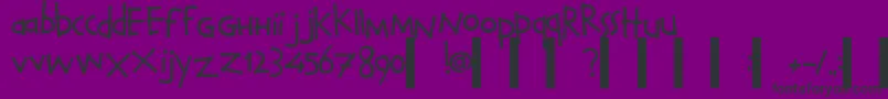CalvinAndHobbesNormal Font – Black Fonts on Purple Background