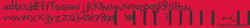 CalvinAndHobbesNormal Font – Black Fonts on Red Background