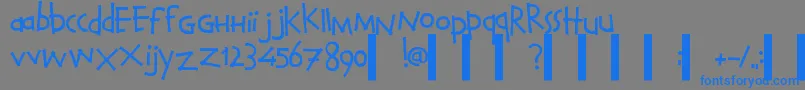 CalvinAndHobbesNormal Font – Blue Fonts on Gray Background
