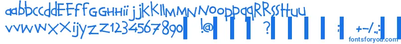 Шрифт CalvinAndHobbesNormal – синие шрифты