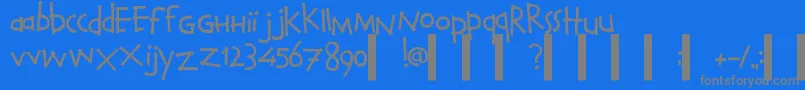 フォントCalvinAndHobbesNormal – 青い背景に灰色の文字