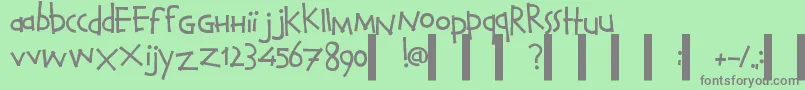 CalvinAndHobbesNormal Font – Gray Fonts on Green Background