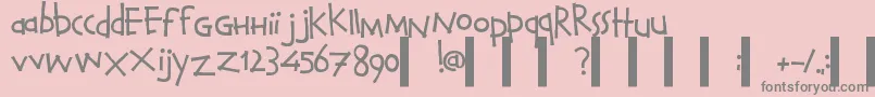 CalvinAndHobbesNormal Font – Gray Fonts on Pink Background